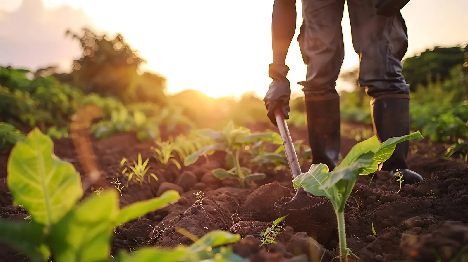Cassava Farmer Gloved Harvest Preparation — free download from Dotvec