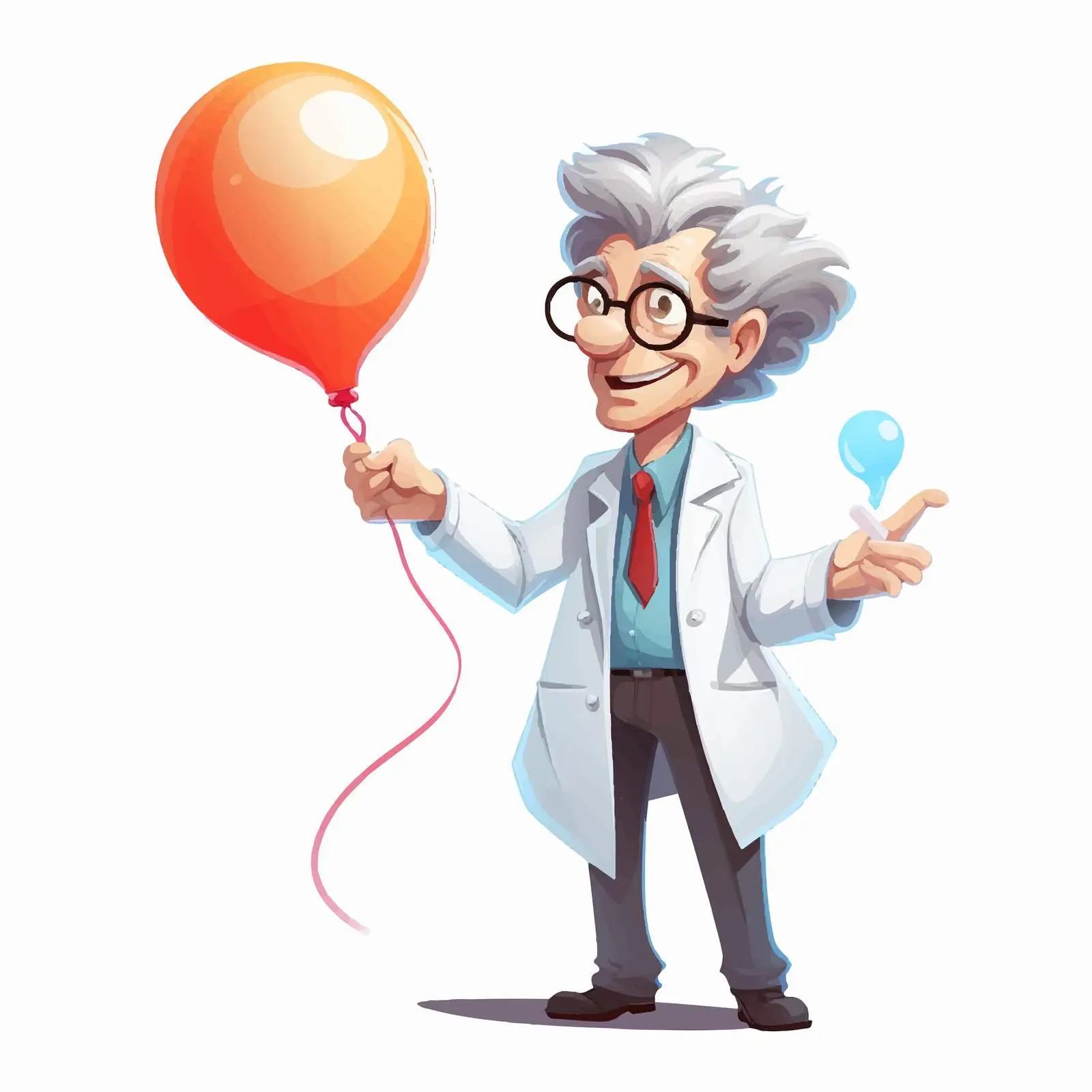 Charming Cartoon Scientist Exploring Static Electricity — free download from Dotvec