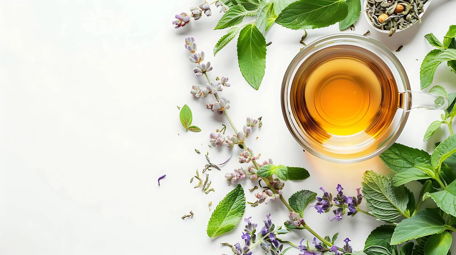 Sipping Herbal Tea Amid Lush Greenery — free download from Dotvec