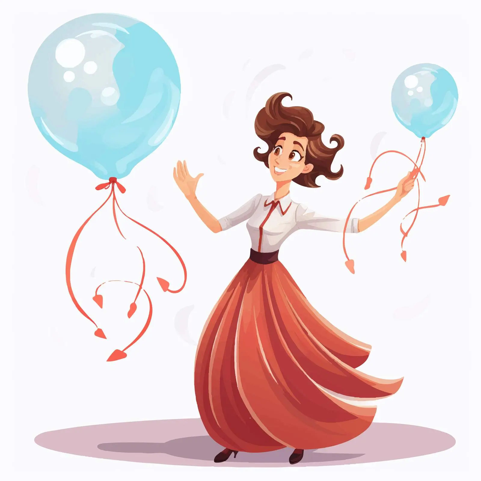 Charming Female Scientist Exploring Static Electricity — free download from Dotvec