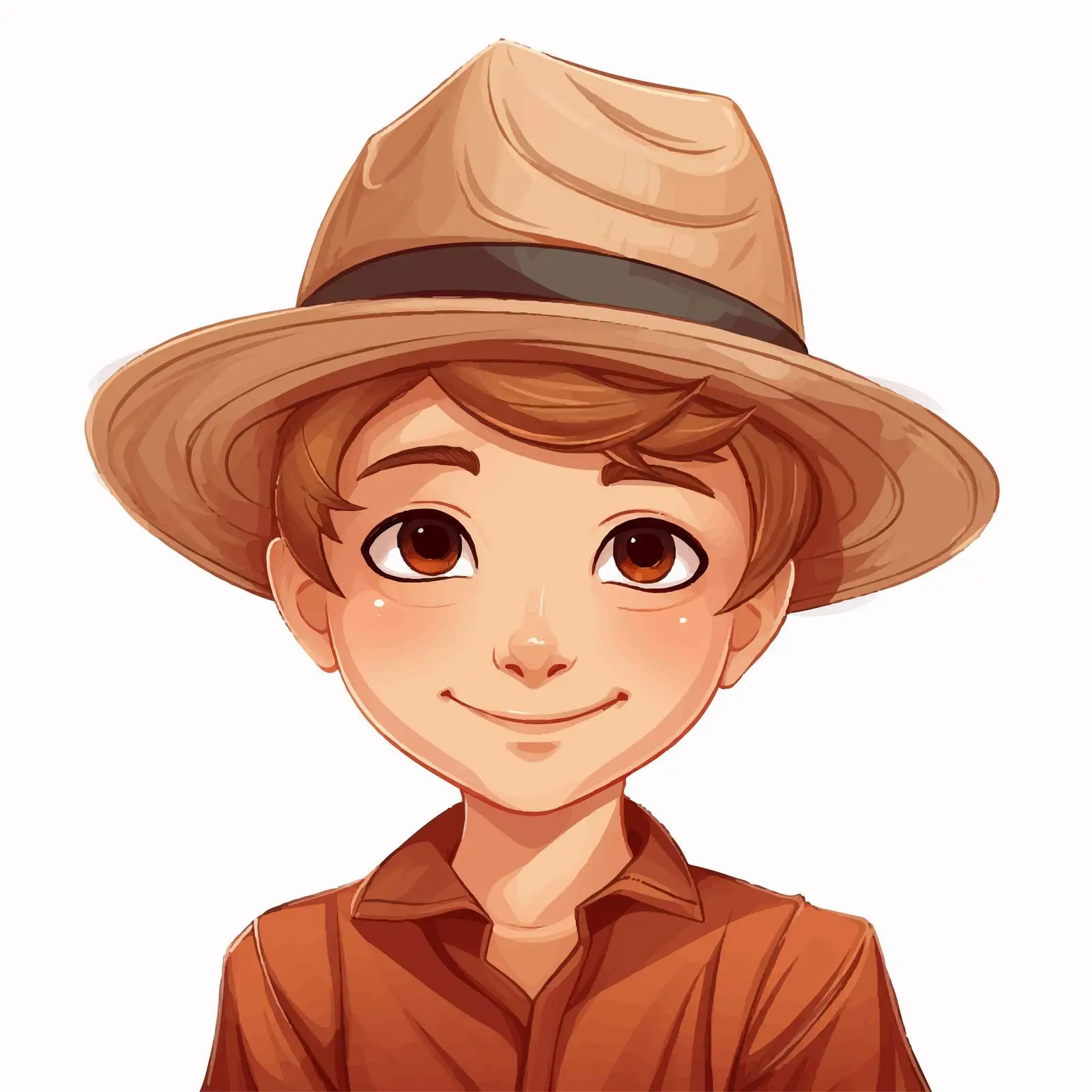 Charming Cartoon Boy Wearing a Hat — free download from Dotvec