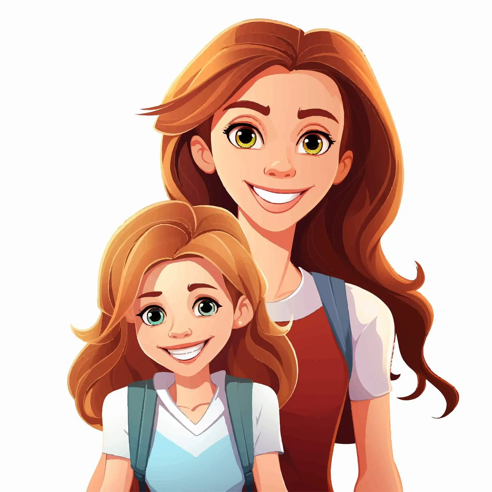 Cheerful Cartoon Character with Girl's Face Smiling — free download from Dotvec