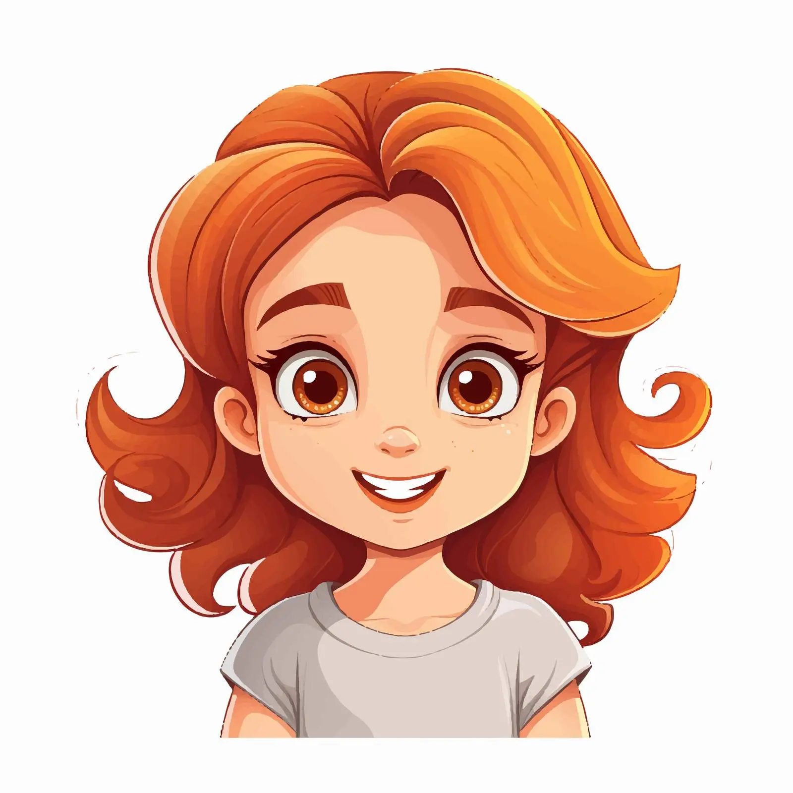 Cheerful Cartoon Character with Smiling Girl's Face — free download from Dotvec
