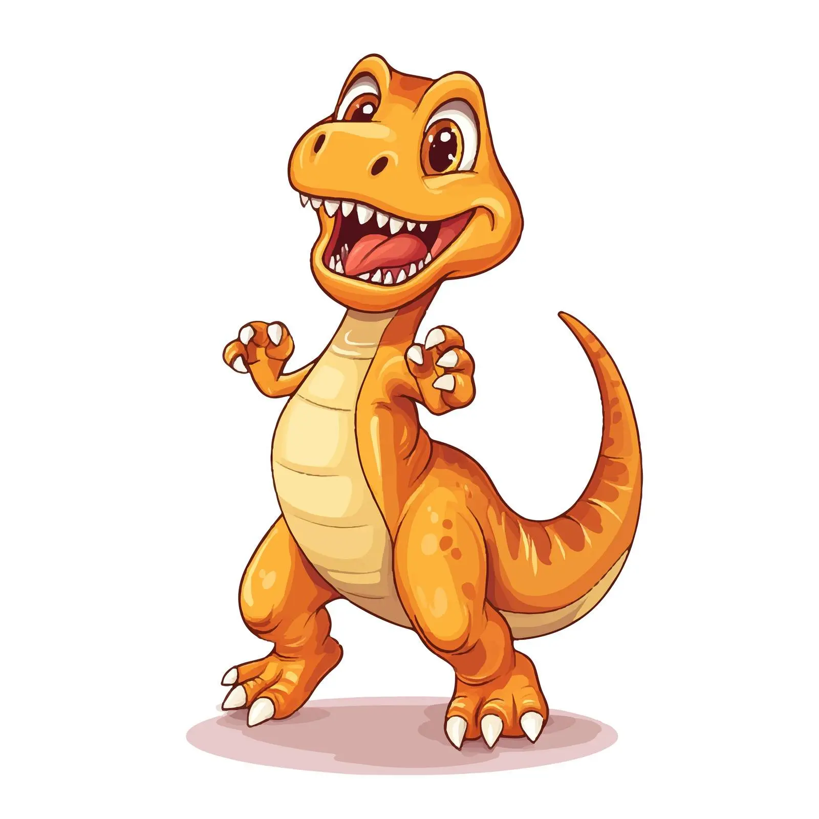 Cheerful Dancing Dinosaur Vector Illustration — free download from Dotvec