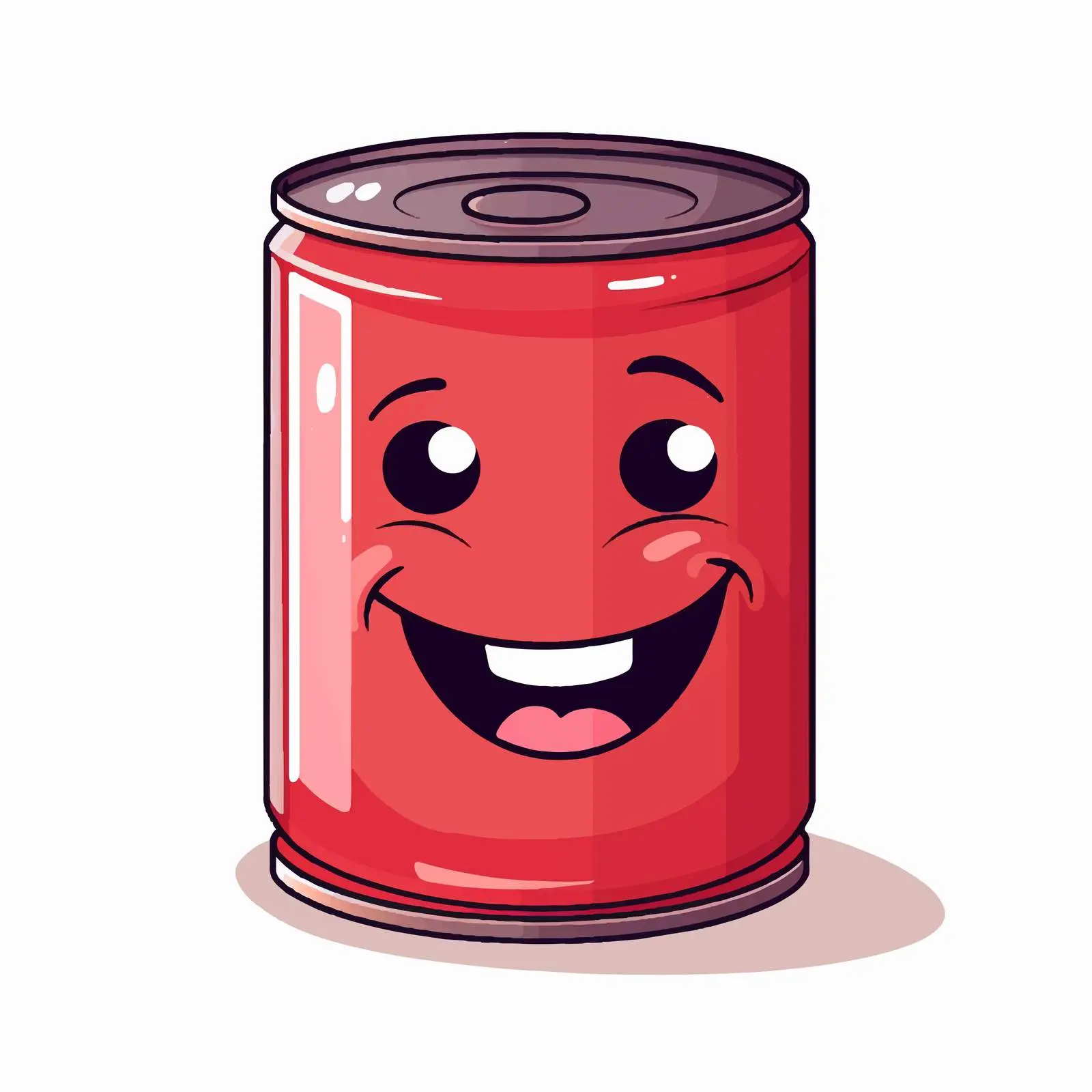 Cheerful Red Can with Playful Expression Vector — free download from Dotvec