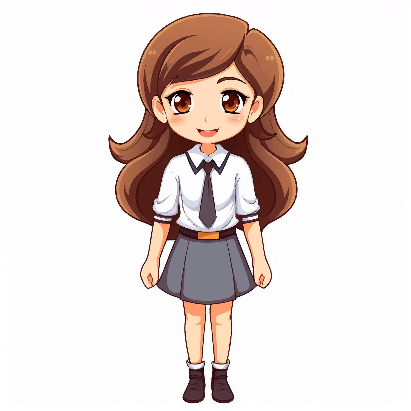 Cheerful Teen Girl in School Uniform Smiling – free teen girl image from Dotvec