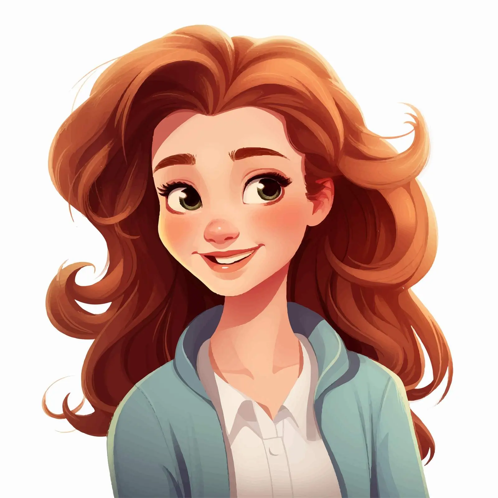 Cheerful Vector Illustration of a Charming Girl — free download from Dotvec