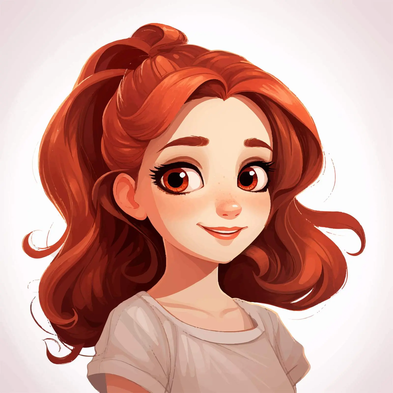 Cheerful Vector Illustration of Charming Girl — free download from Dotvec