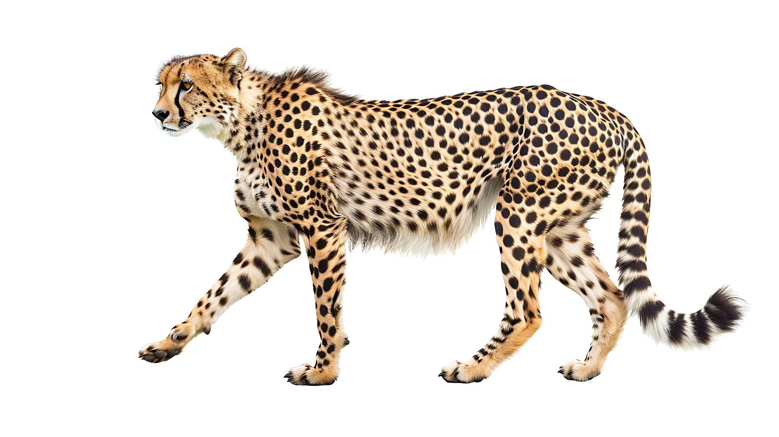 Majestic cheetah observing savannah on white — free download from Dotvec