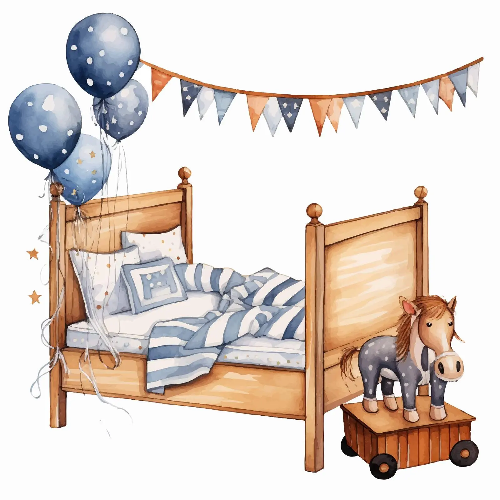 Child's Bedroom Decor with Toys and Furniture – free zebra image from Dotvec