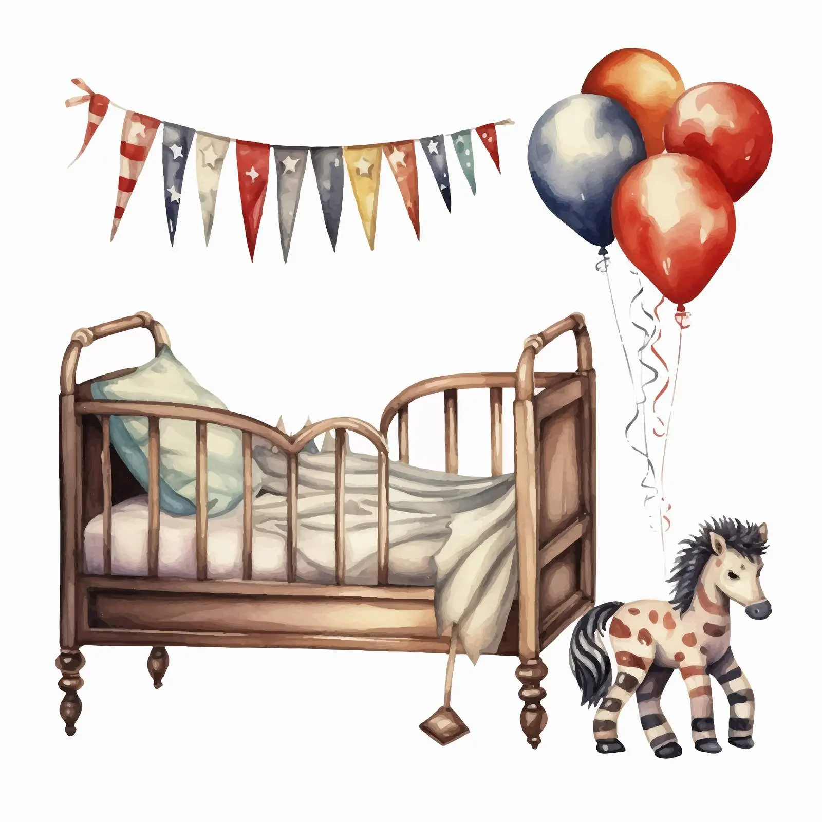 Child's Bedroom Toys: Train, Horse, Zebra Decor – free zebra image from Dotvec