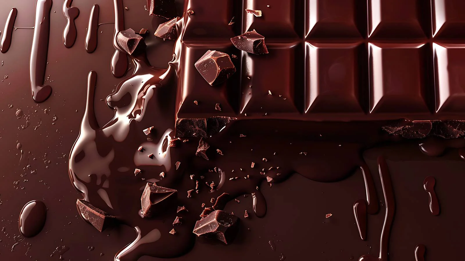 Decadent Dark Chocolate Bar with Melting Drizzle — free download from Dotvec