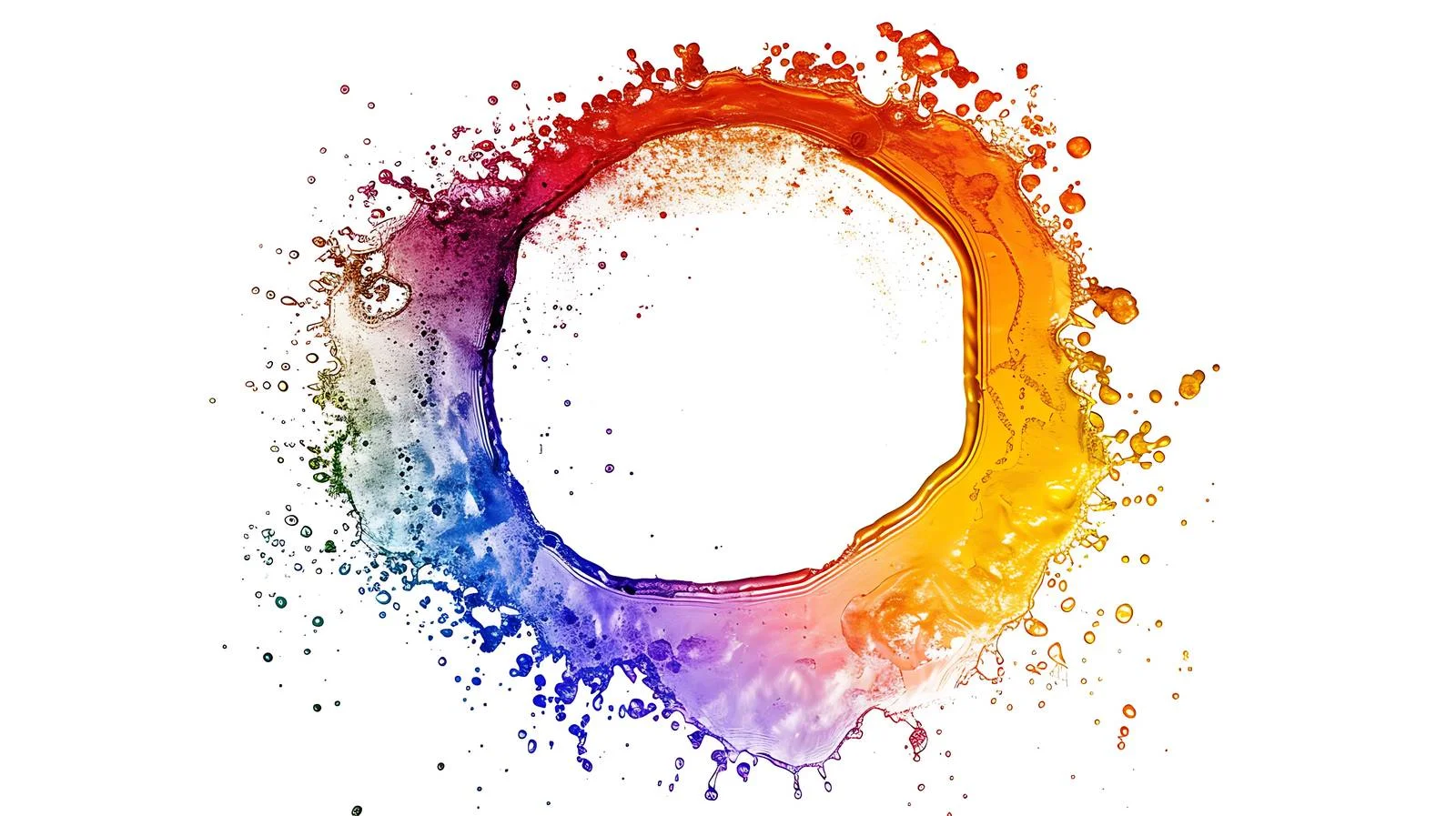 Vibrant circular petrol spill on asphalt – free spectrum image from Dotvec