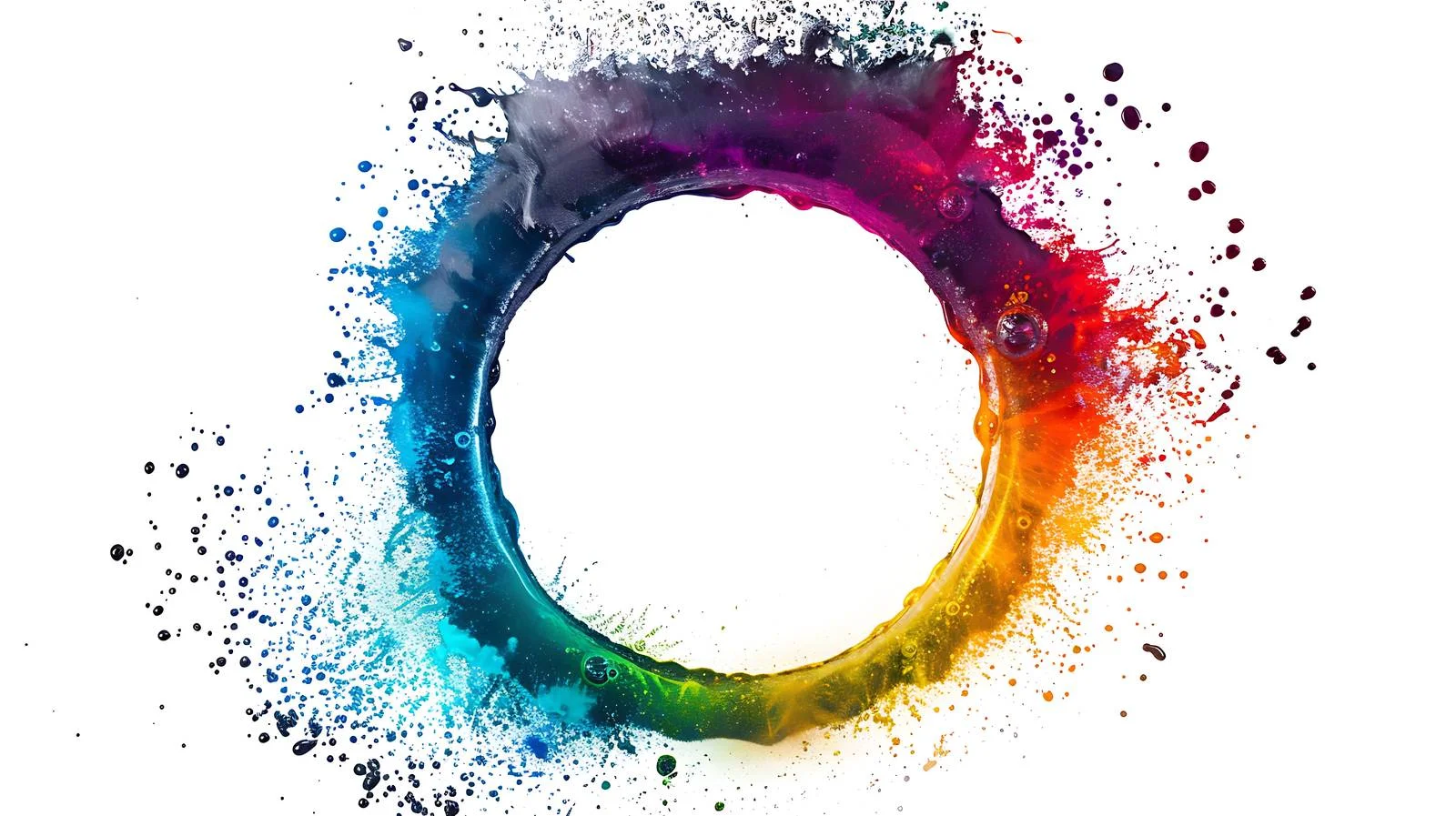 Vivid Circular Gasoline Rainbow Stain Asphalt — free download from Dotvec