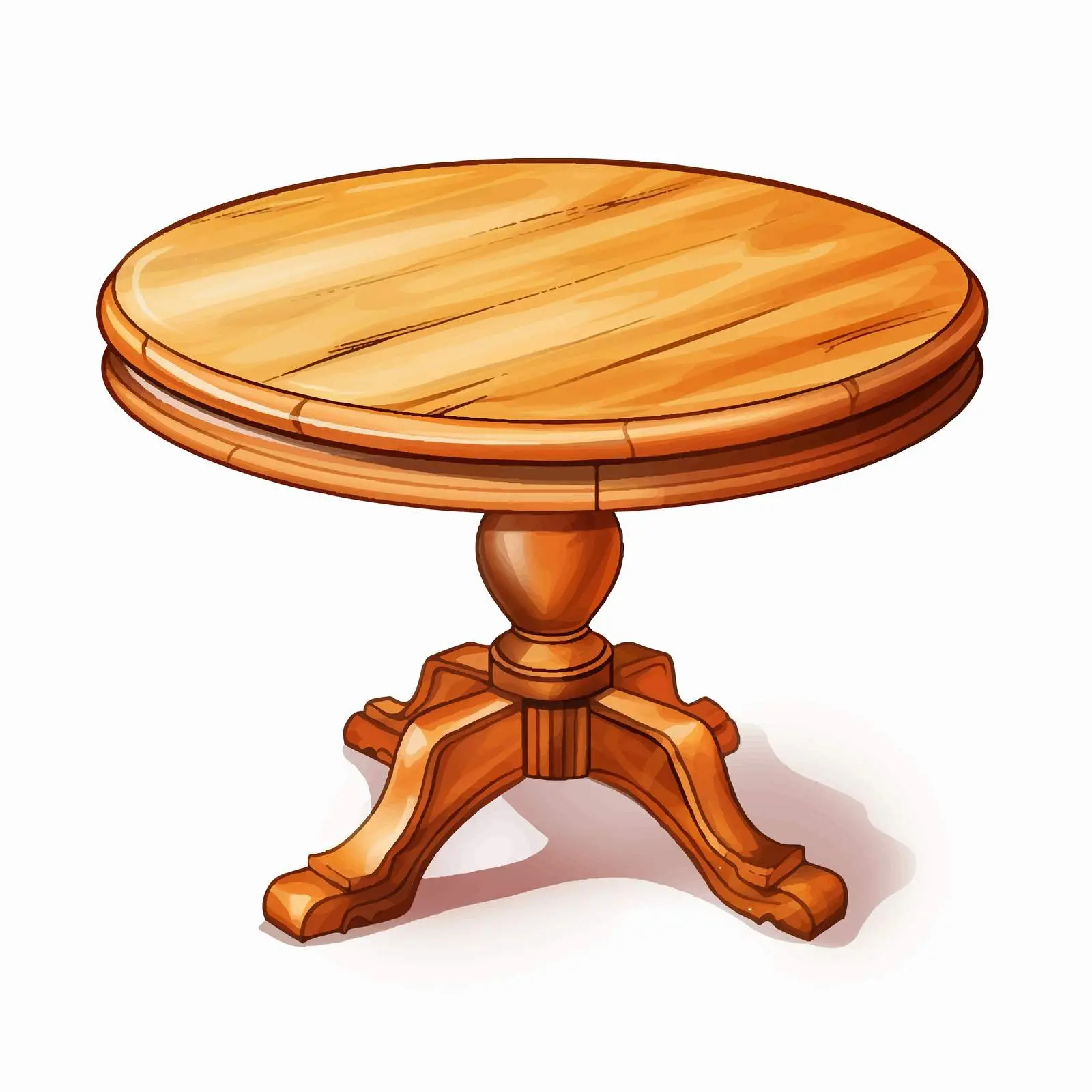 Classic Cartoon Table Vector Illustration – free cartoon table image from Dotvec