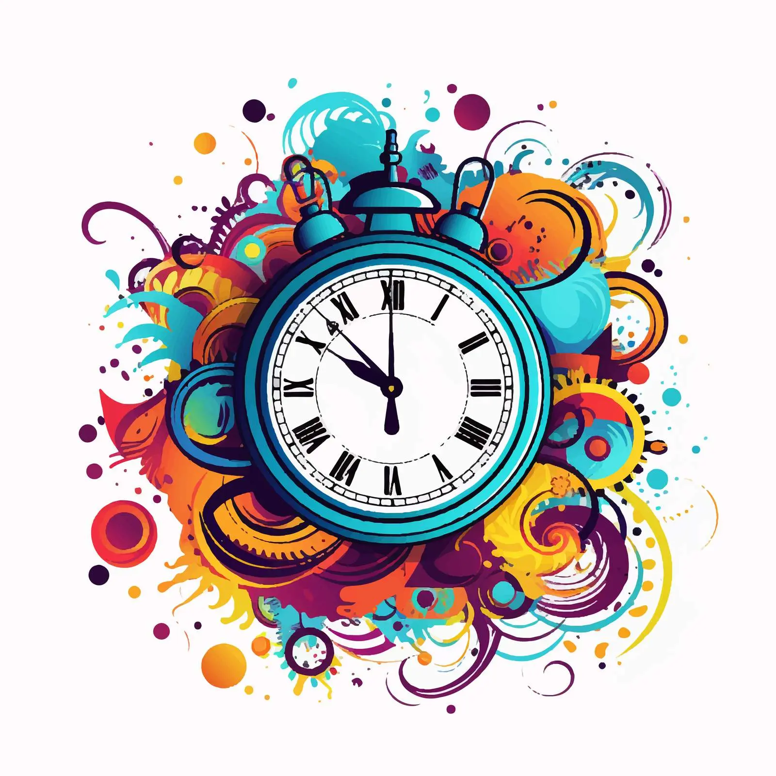 Elegant Clock Vector Background for Invitations — free download from Dotvec