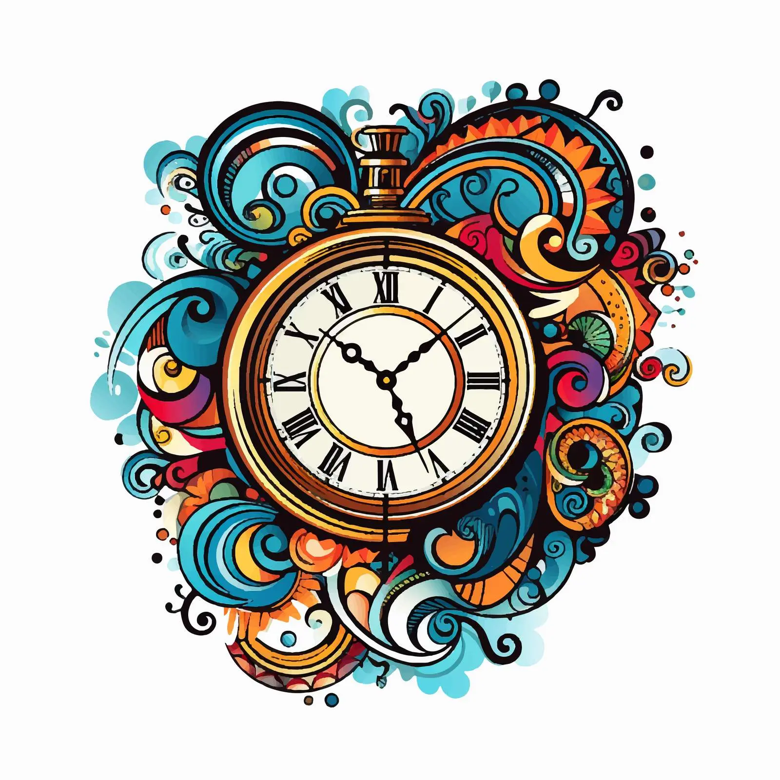 Elegant Clock Vector Background for Invitations — free download from Dotvec