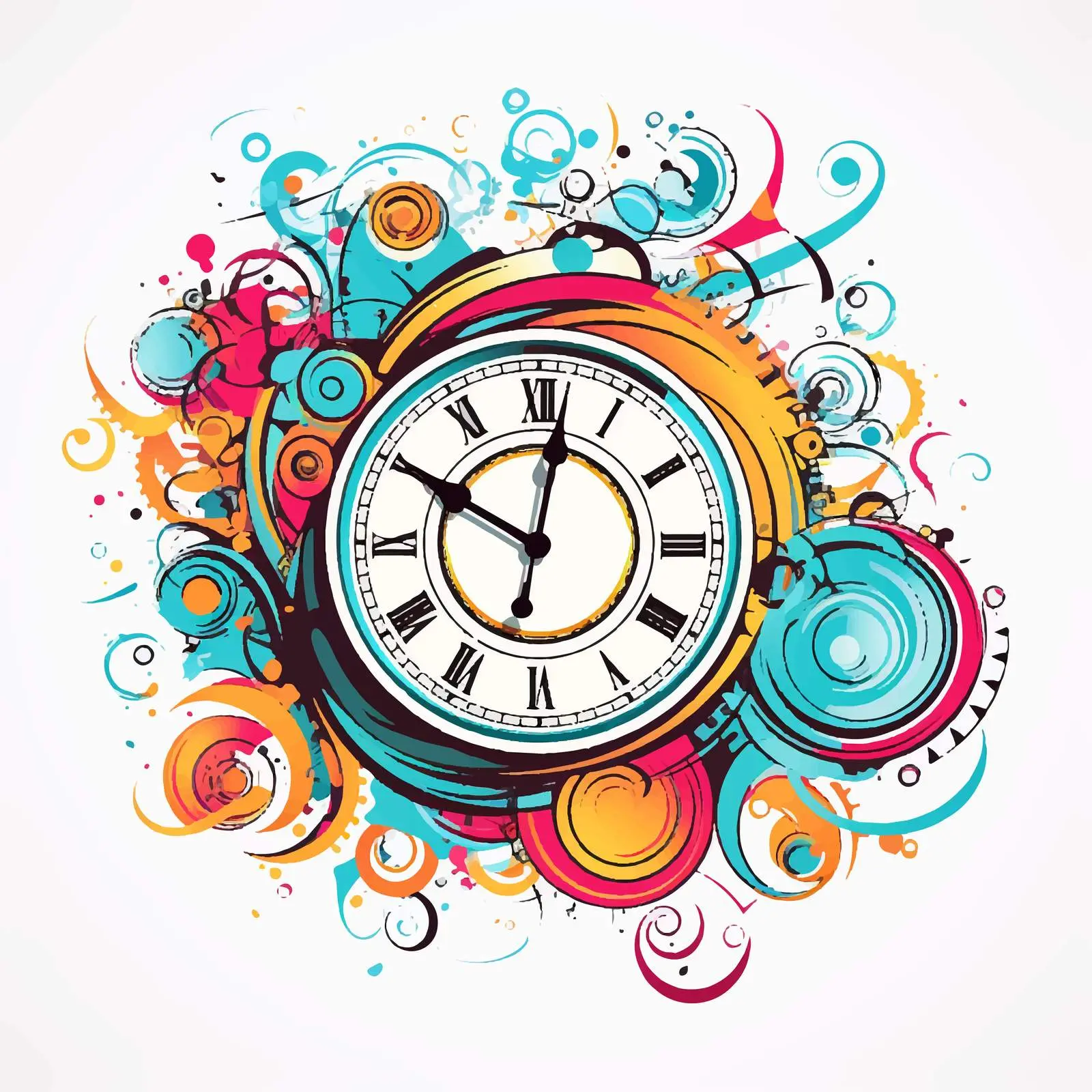 Clock Vector Background for Cover Design — free download from Dotvec