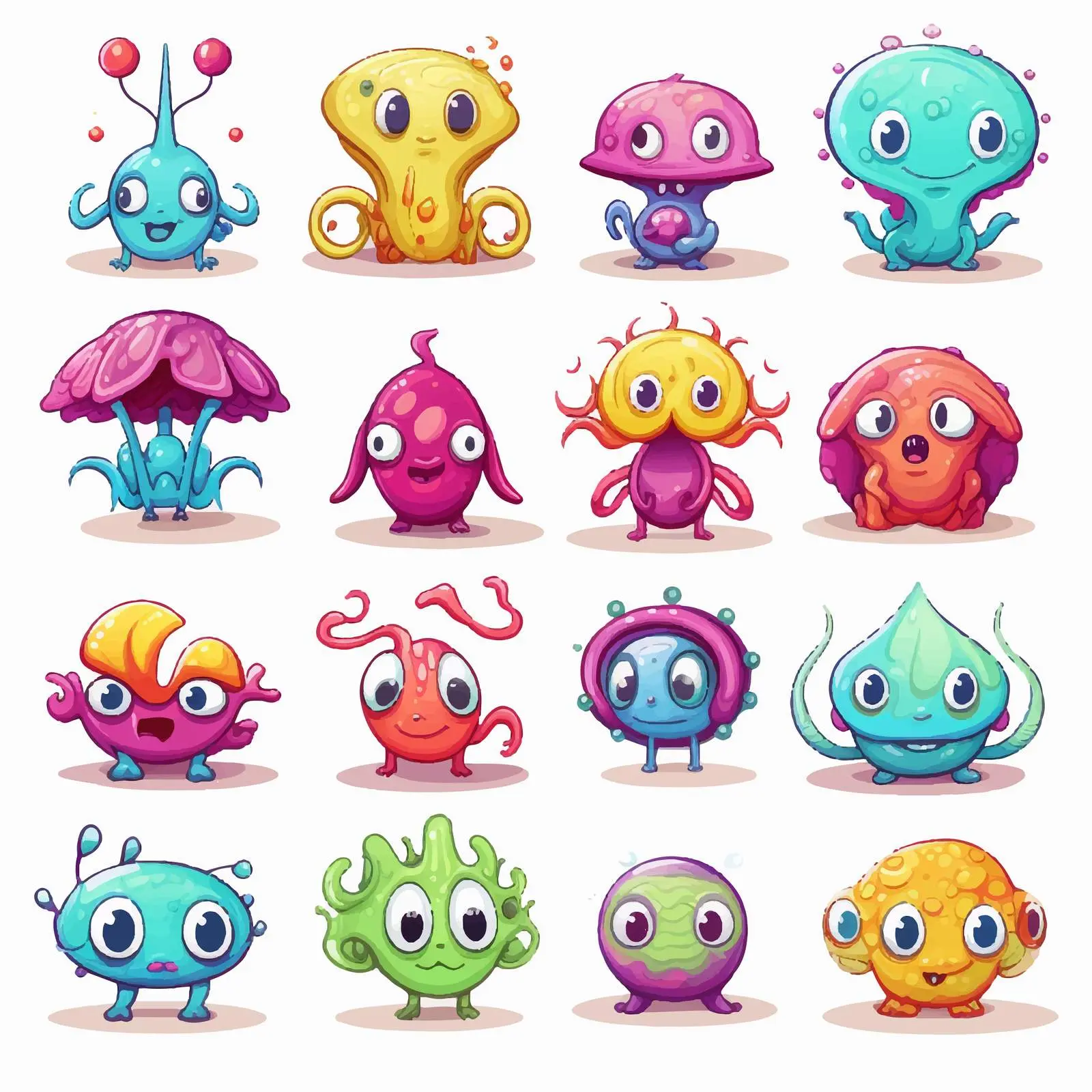 Adorable Extraterrestrial Creatures Vector Collection — free download from Dotvec
