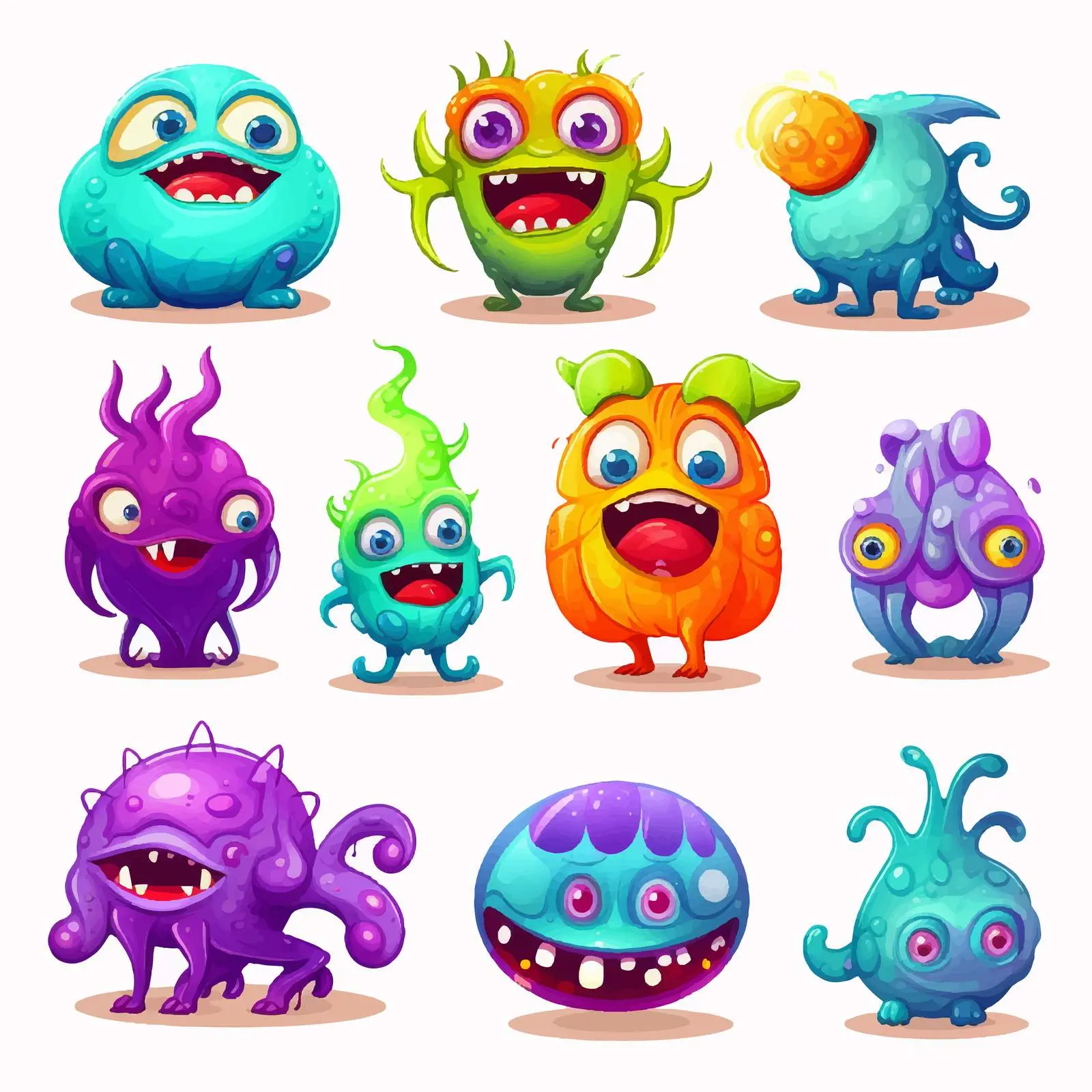 Charming Extraterrestrial Creatures Vector Collection — free download from Dotvec