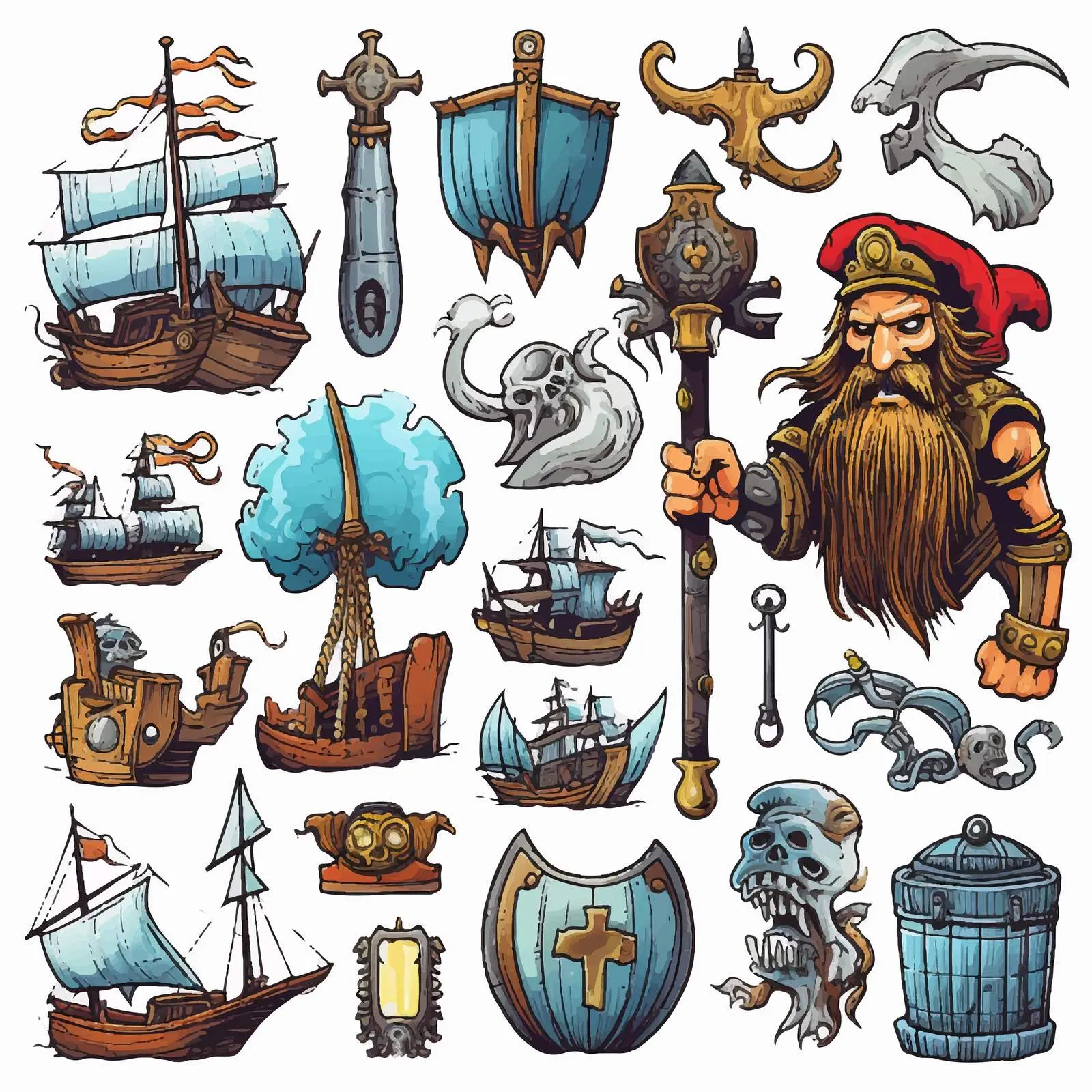 Pirate and Viking Vector Collection — free download from Dotvec