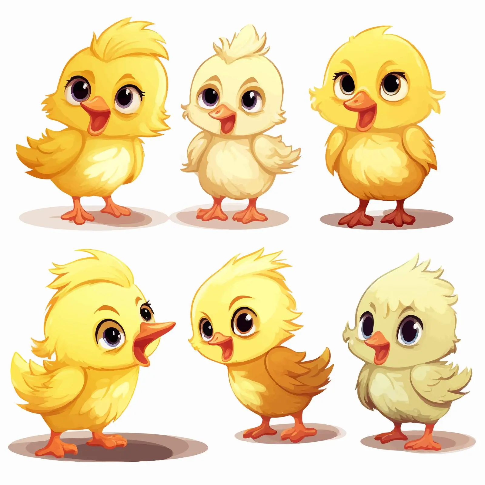 Cute Cartoon Baby Chick Collection — free download from Dotvec