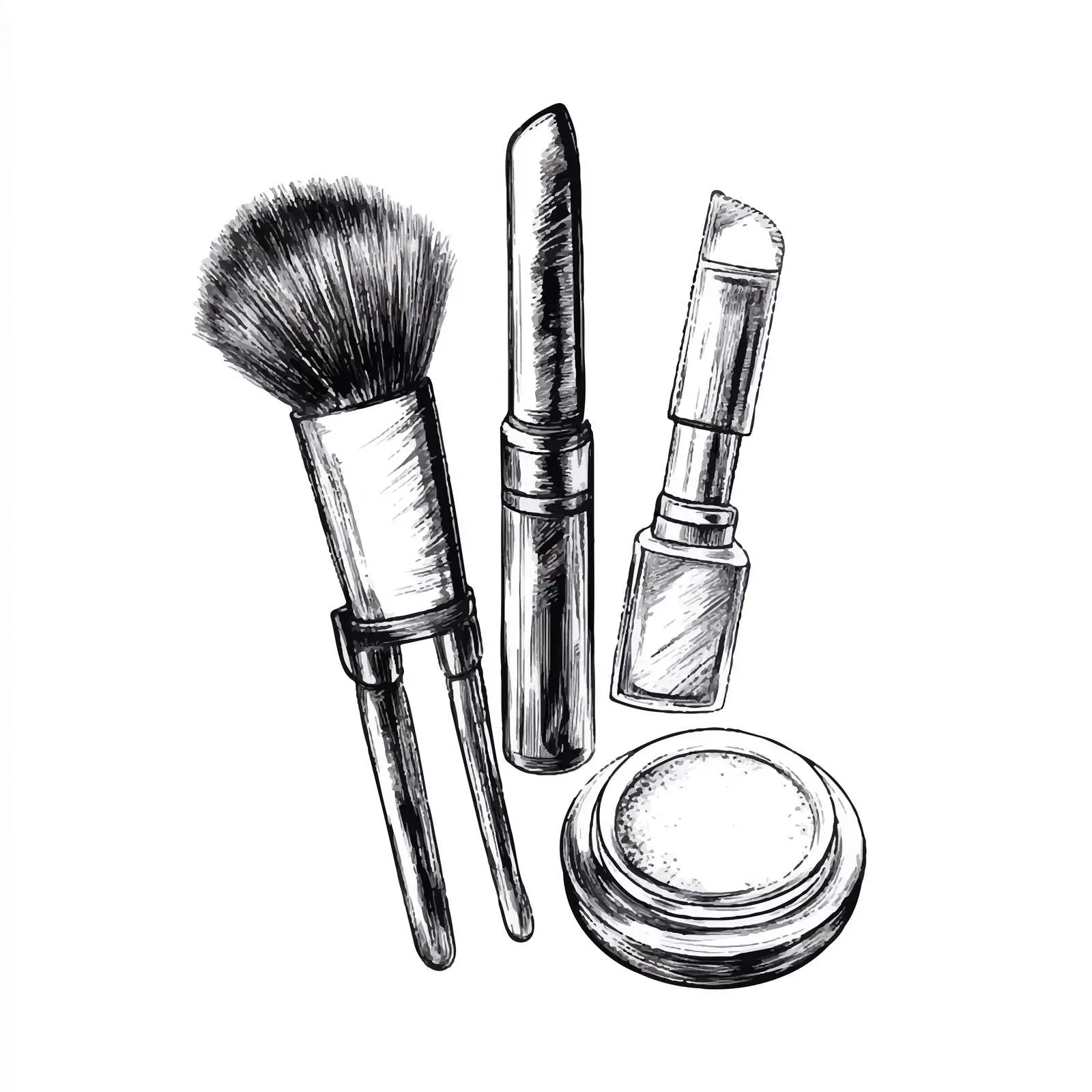 Makeup and Cosmetics Sketch Vector Collection — free download from Dotvec