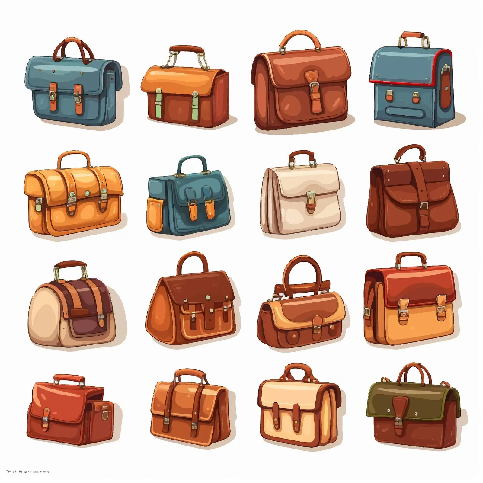 Collection of Cartoon Bags and Boxes Vectors — free download from Dotvec