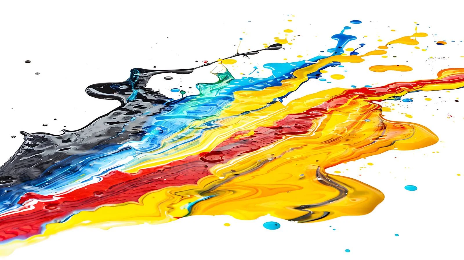 Vibrant Engine Oil Spill on Pavement — free download from Dotvec