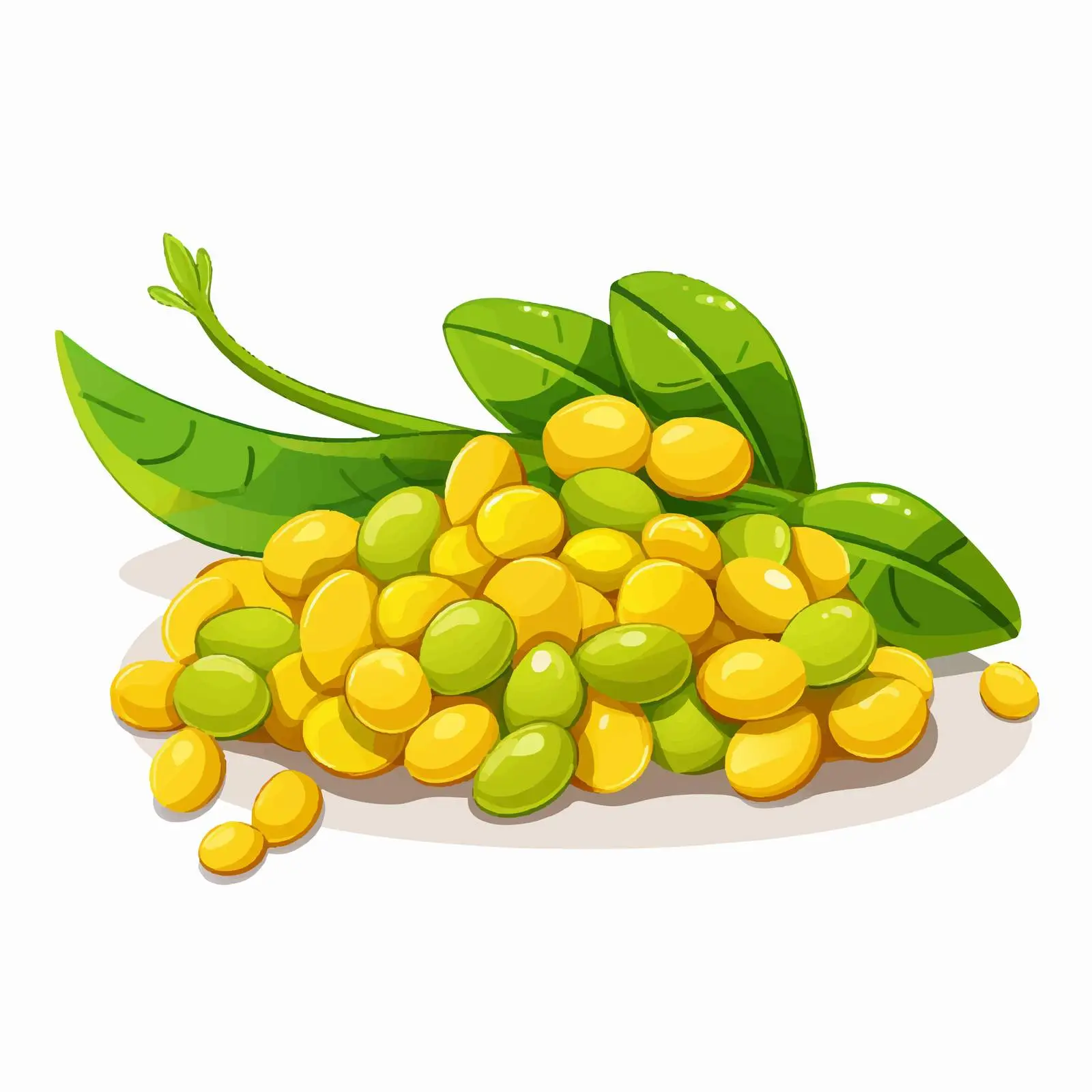 Colorful Green and Yellow Vector Illustration — free download from Dotvec