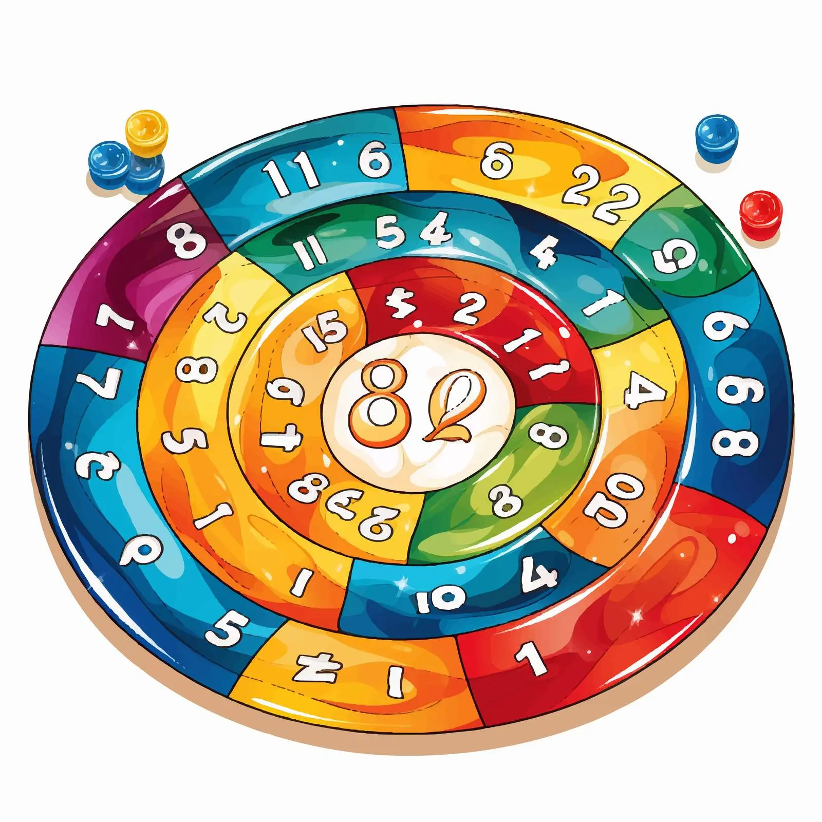 Colorful Numbered Board Game Vector Design – free game layout image from Dotvec