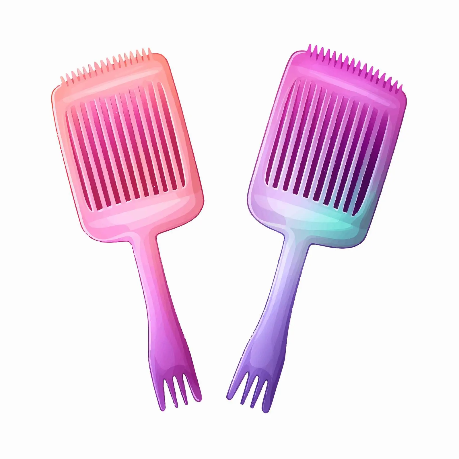 Top View Isolated Comb on White Background – free tool vector image from Dotvec