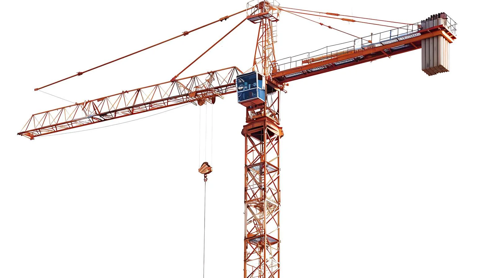 Crane at High-Rise Under Construction Scene — free download from Dotvec