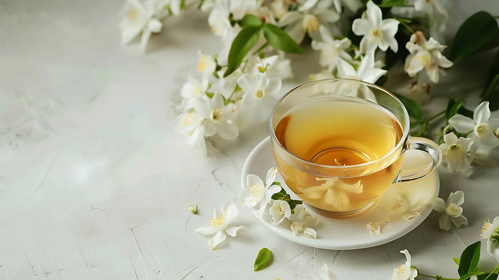 Elegant Jasmine Tea and Blossoming Blooms — free download from Dotvec