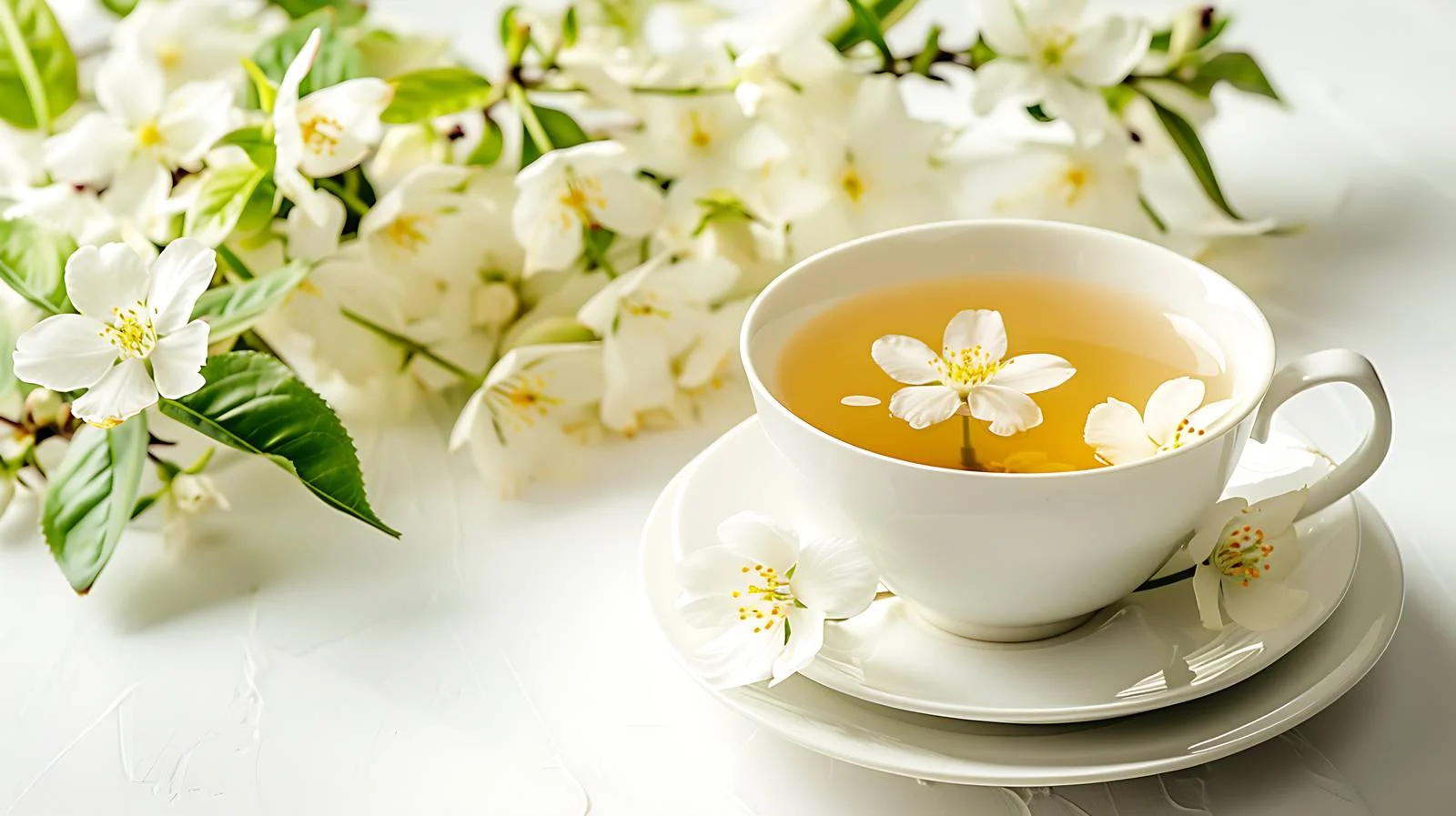 Aromatic Jasmine Tea with Blooming Bouquet — free download from Dotvec