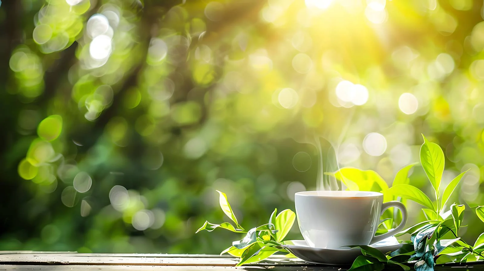 Serene Natural Wellness in Blurred Greenery — free download from Dotvec