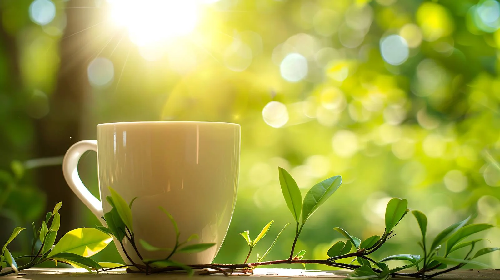 Serenity in a Green Nature Cup — free download from Dotvec