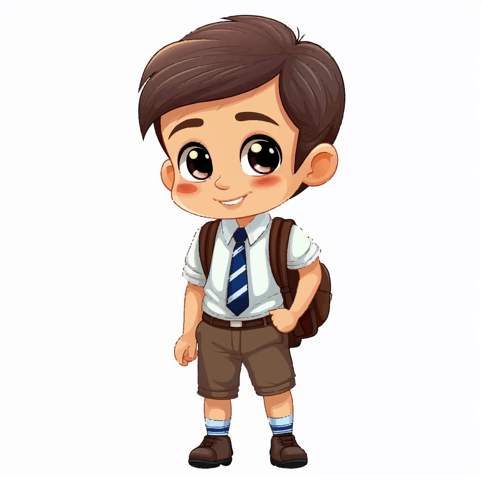 Charming Vector Illustration of Boy Student — free download from Dotvec