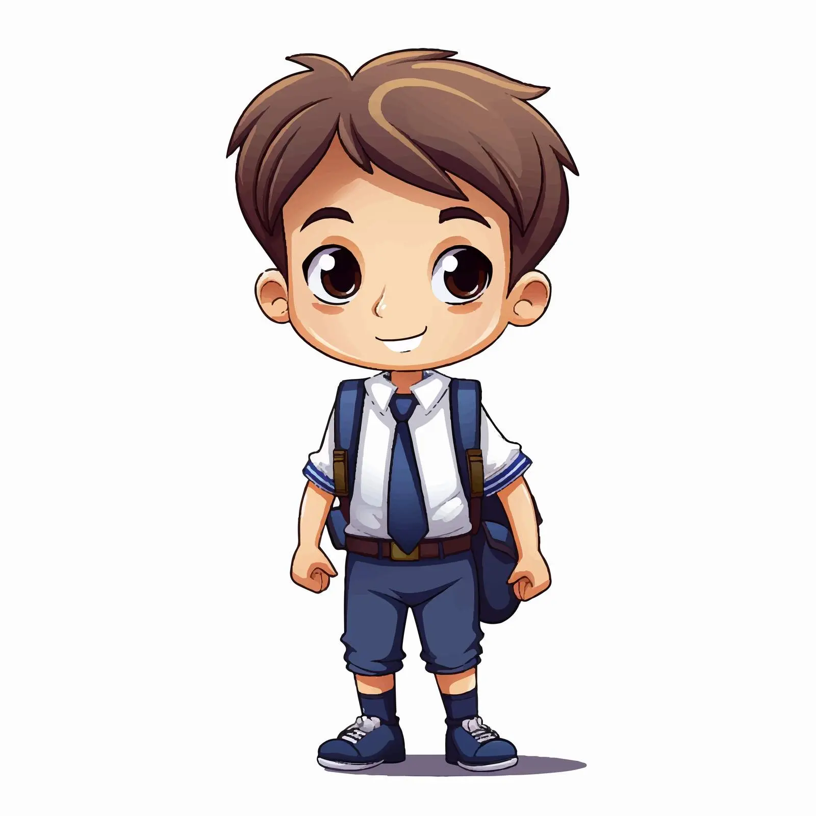 Charming Vector Illustration of Boy Student — free download from Dotvec