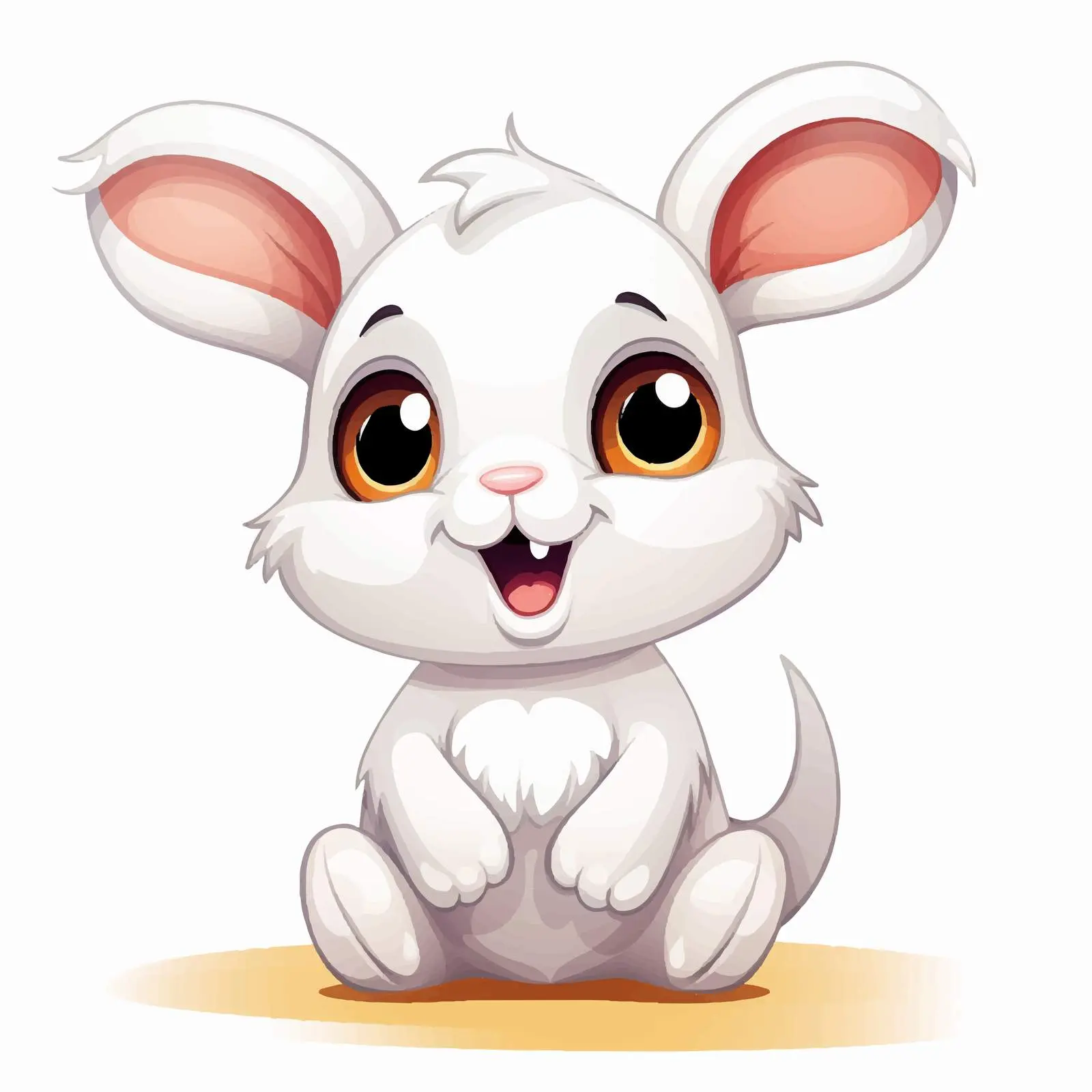 Cute Cheerful Rabbit Cartoon Character — free download from Dotvec
