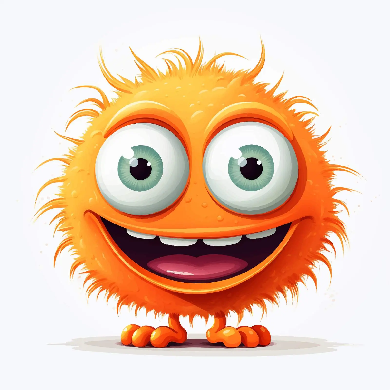 Cute Cartoon Character with Three Eyes — free download from Dotvec