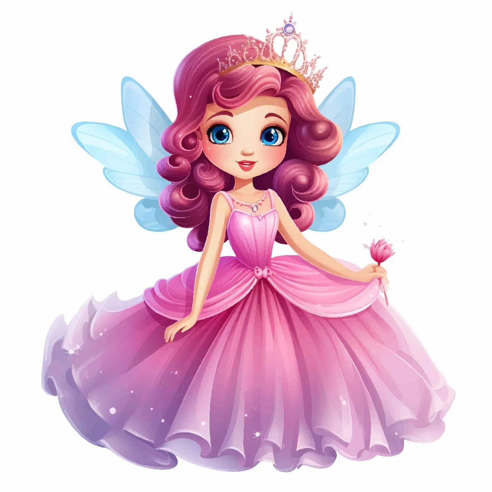 Cute Fairy Princess for Magical Party – free childrens party image from Dotvec
