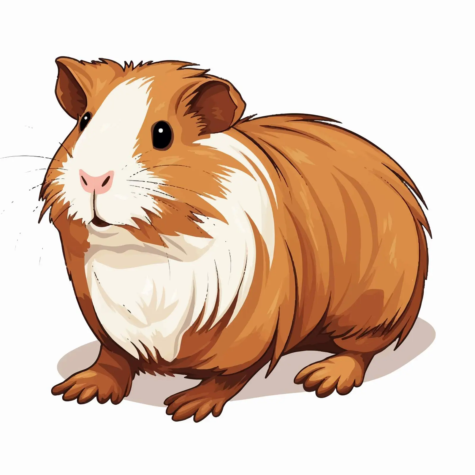 Cute Guinea Pig Illustration on White Background — free download from Dotvec