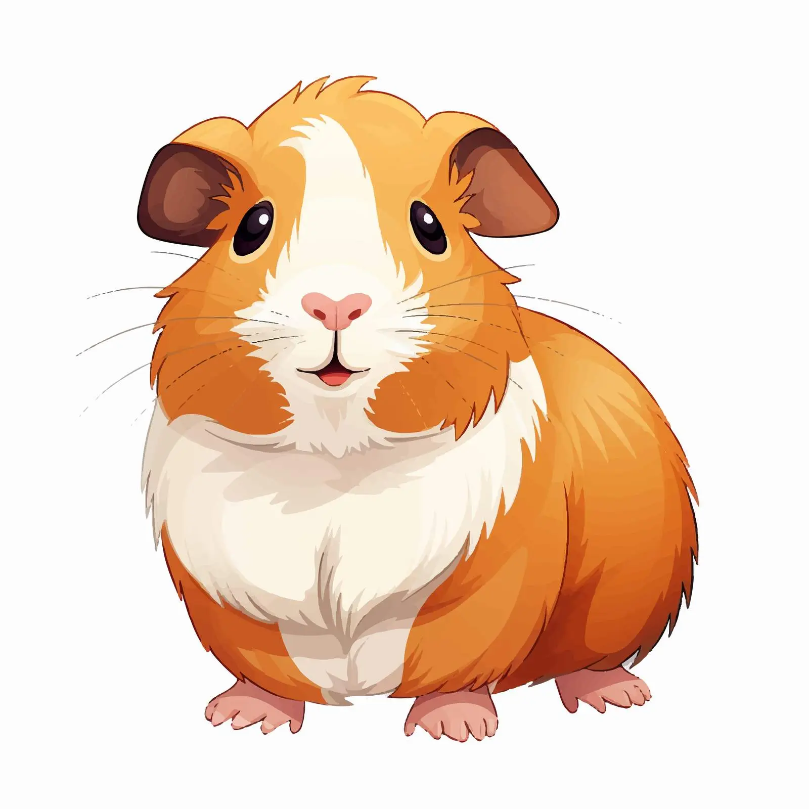 Cute Guinea Pig Illustration on White Background — free download from Dotvec
