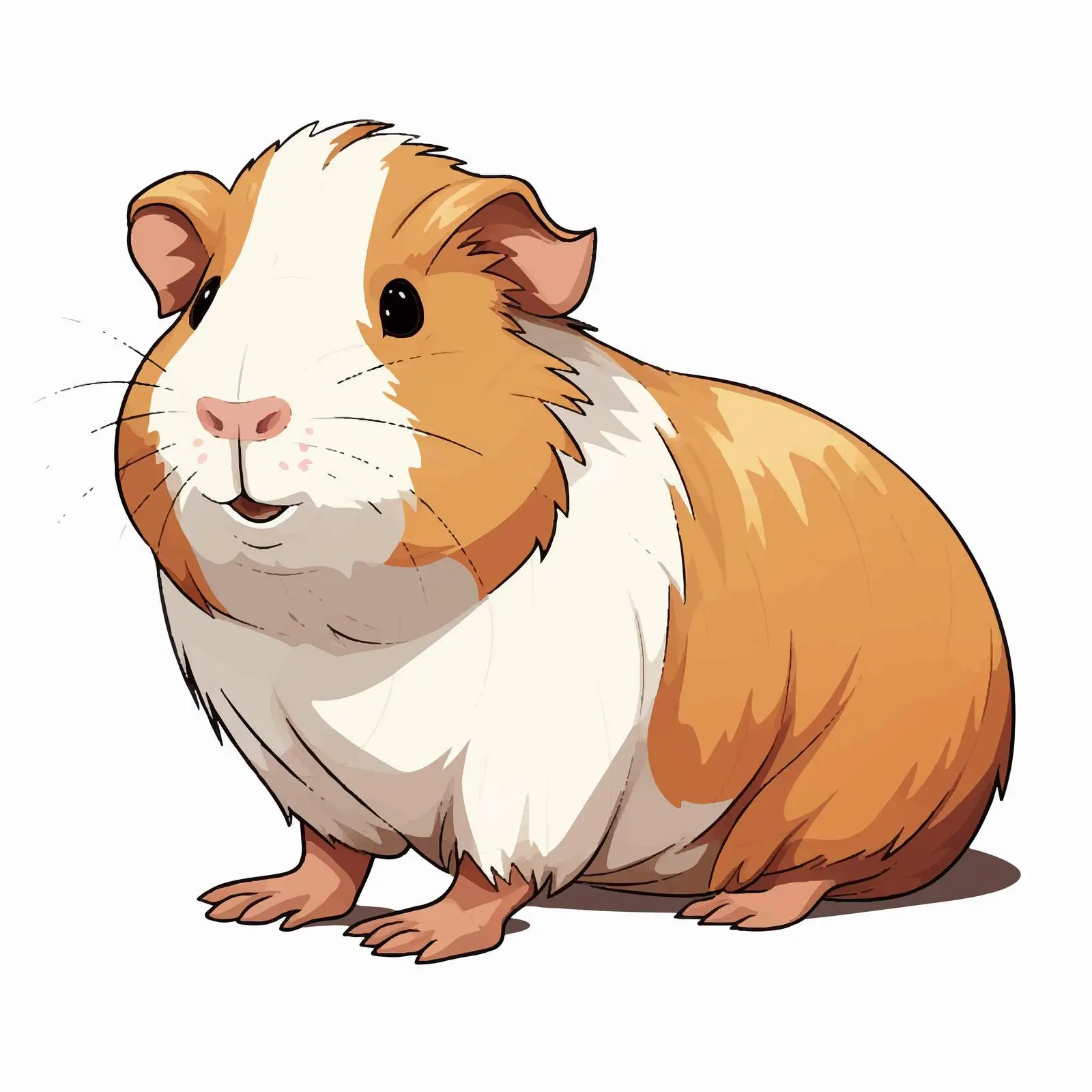 Cute Guinea Pig Illustration on White Background — free download from Dotvec