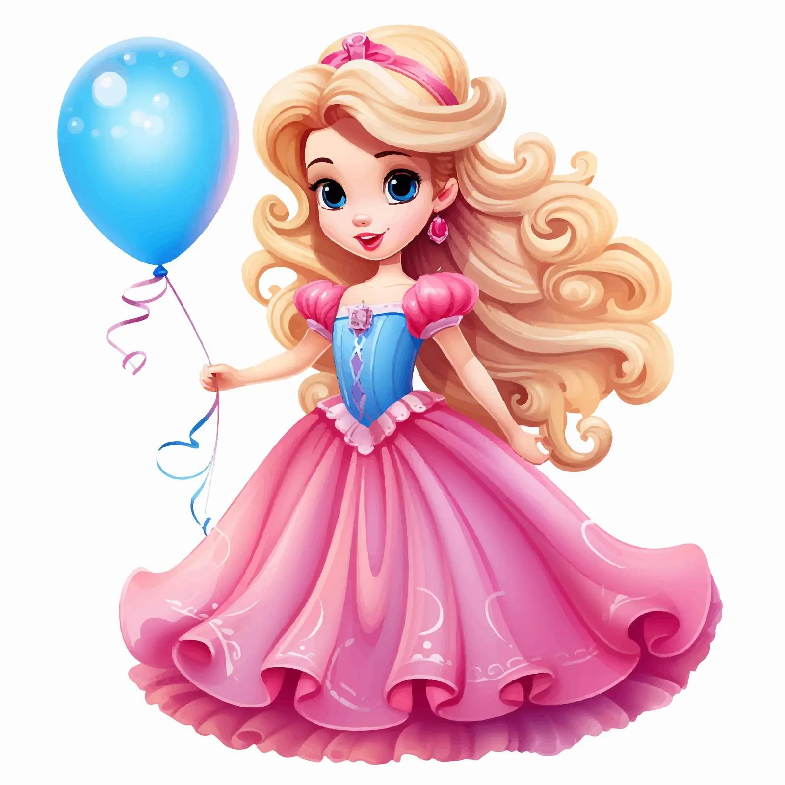 Cute Princess Fairy Cartoon Character for Party — free download from Dotvec