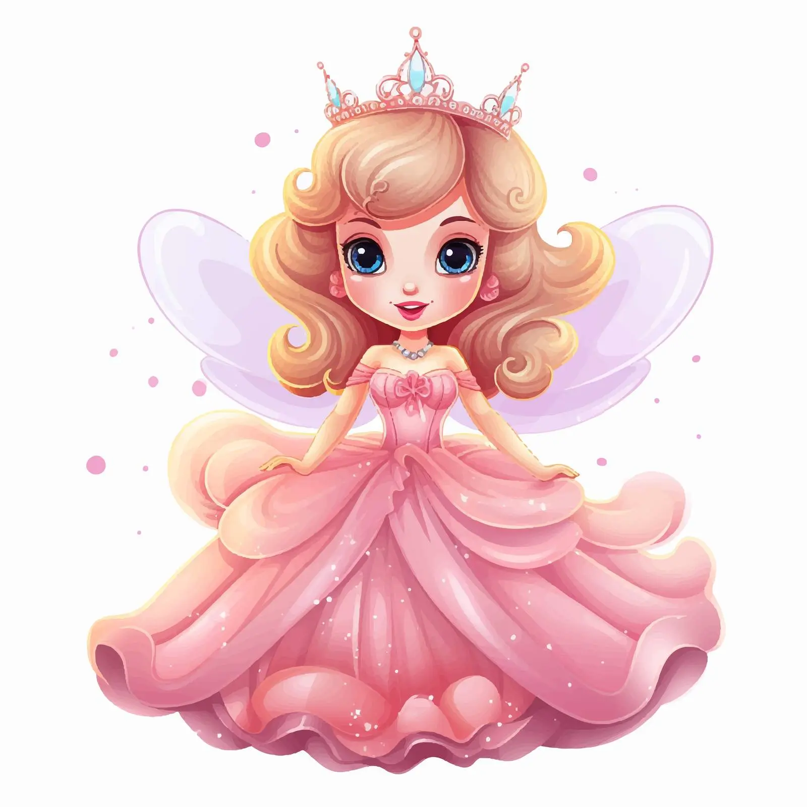 Cute Princess Fairy Cartoon Character for Party — free download from Dotvec
