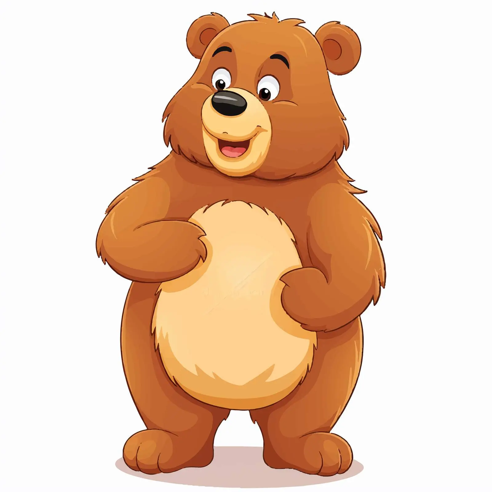 Lovable Bear Vector Illustration Standing — free download from Dotvec