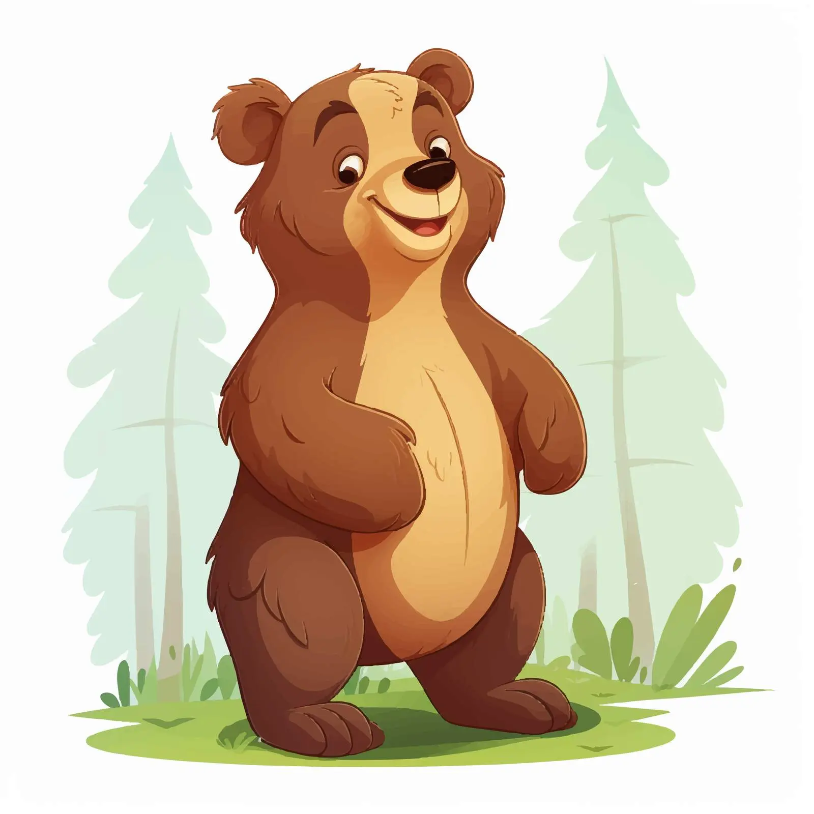 Lovable Bear Vector Illustration — free download from Dotvec