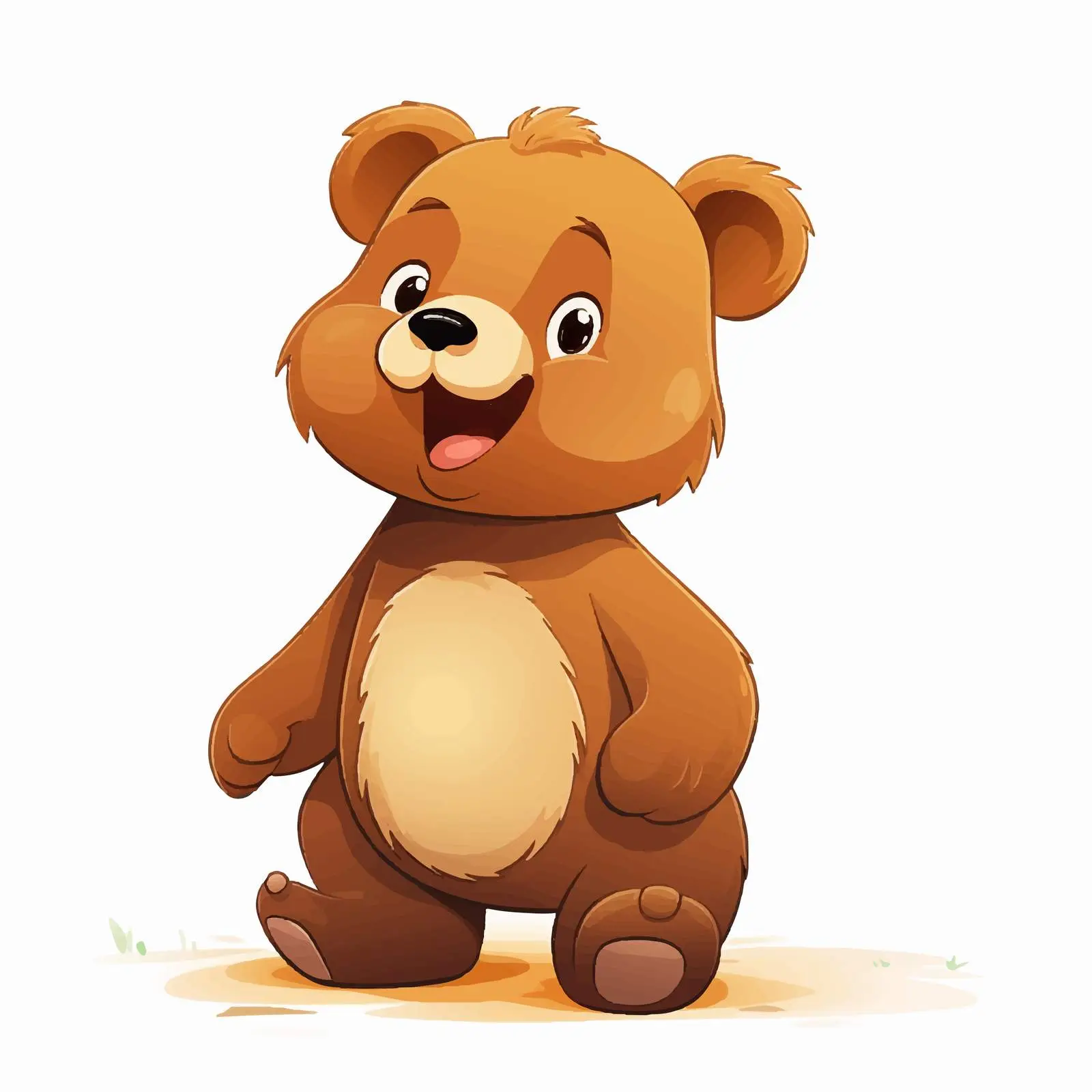 Lovable Bear Vector Illustration — free download from Dotvec